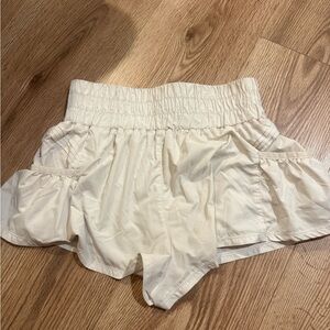 FP Movement white get your flirt on shorts